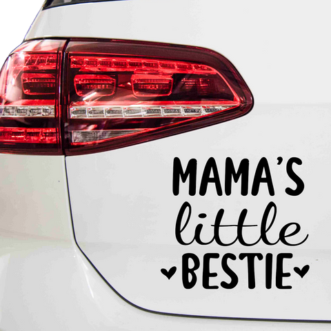 Mamas little bestie Aufkleber - Beispielansicht