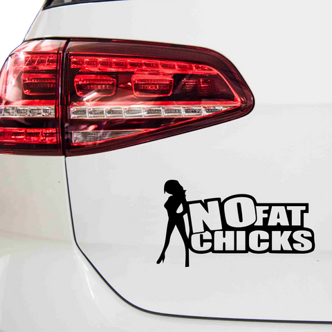 No Fat Chicks JDM Aufkleber - Beispielansicht