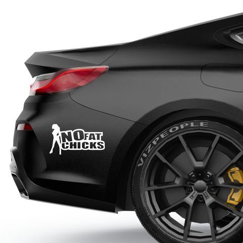 No Fat Chicks JDM Aufkleber - Beispielansicht