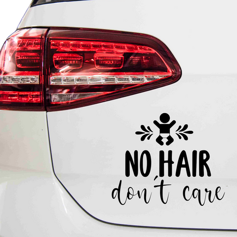 No Hair dont care Aufkleber - Beispielansicht