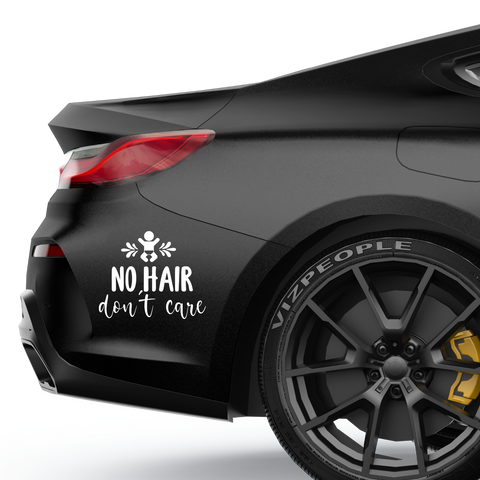 No Hair dont care Aufkleber - Beispielansicht