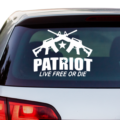 Patroit Live Free Or Die Aufkleber - Beispielansicht