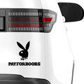 Pay for Boobs Fakelogo Aufkleber - Beispielansicht