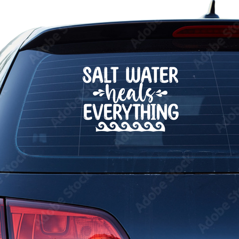 Salt water heals everything Aufkleber - Beispielansicht