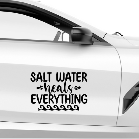 Salt water heals everything Aufkleber - Beispielansicht