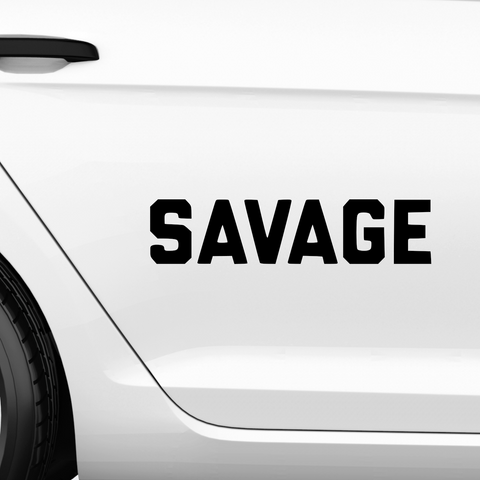 Savage Schriftzug Nr.1 Aufkleber - Beispielansicht