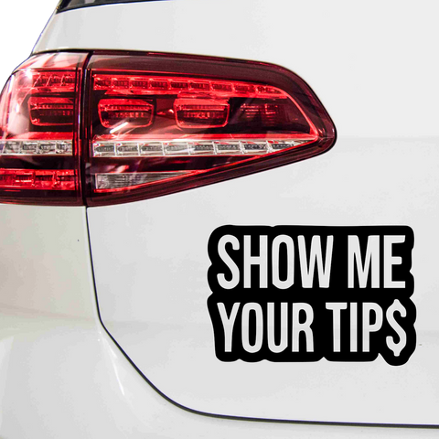 Show me Your Tips Aufkleber - Beispielansicht