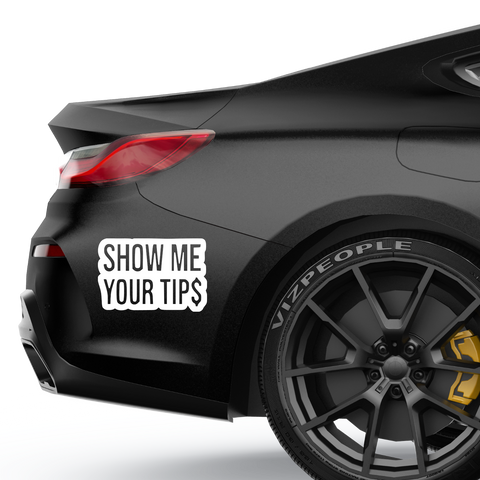 Show me Your Tips Aufkleber - Beispielansicht