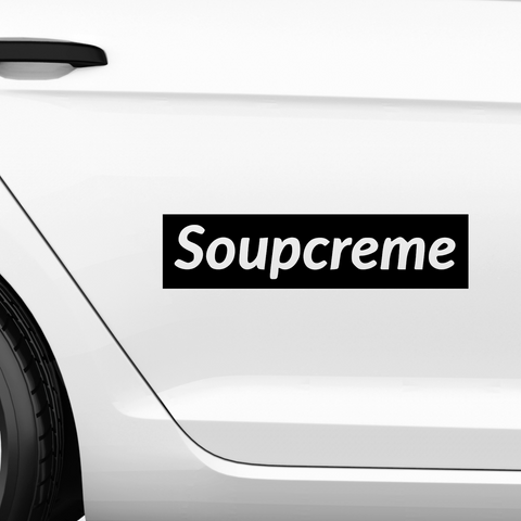 Soupcreme Surpreme Fakelogo Aufkleber - Beispielansicht