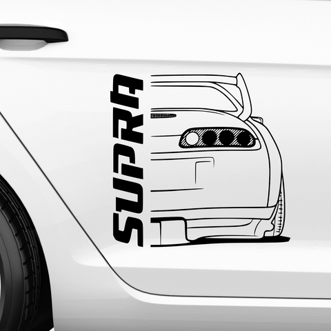 Supra Heck Aufkleber - Beispielansicht