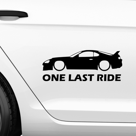 Supra One Last Ride Aufkleber - Beispielansicht