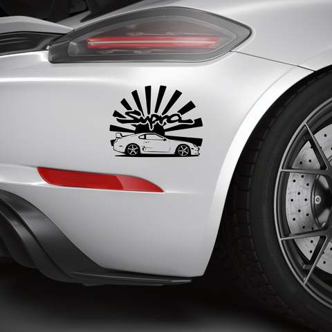Supra Sunburst Aufkleber - Beispielansicht
