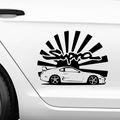 Supra Sunburst Aufkleber - Beispielansicht