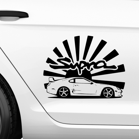 Supra Sunburst Aufkleber - Beispielansicht