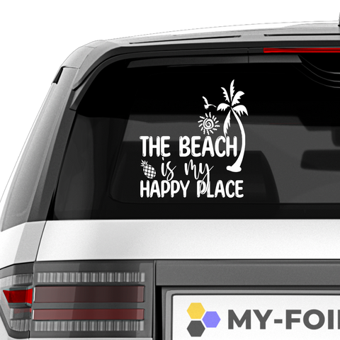 The Beach is my happy place Aufkleber - Beispielansicht