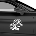 Totenkopf Blume Aufkleber - Beispielansicht