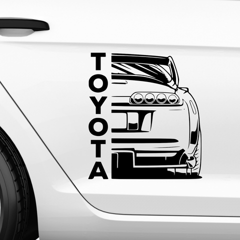Toyota Supra Vertikal Aufkleber - Beispielansicht