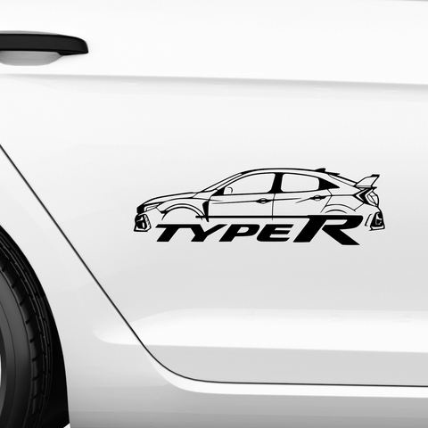 Type R Aufkleber - Beispielansicht