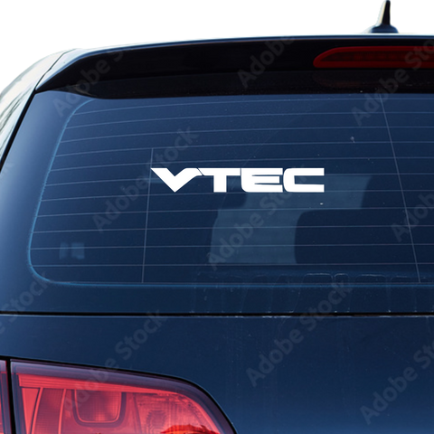 V Tec Schiftzug Fett Aufkleber - Beispielansicht