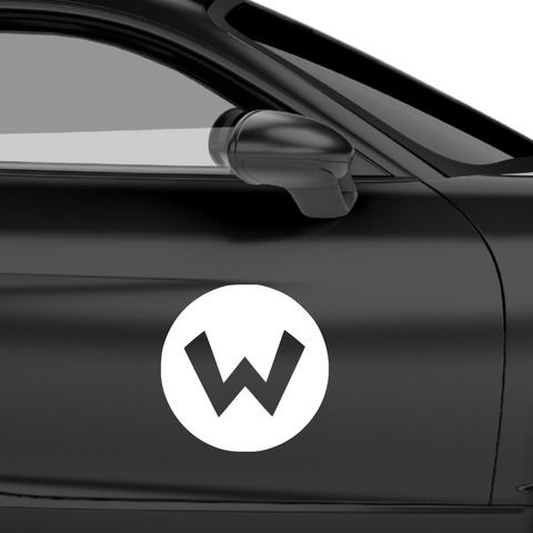 W Symbol Aufkleber - Beispielansicht
