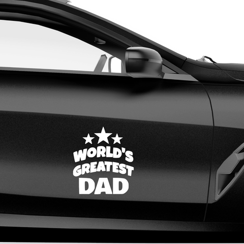 World greatest dad Aufkleber Nr 1 - Beispielansicht