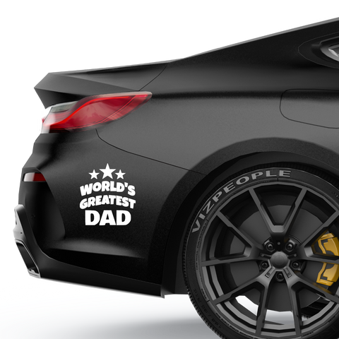 World greatest dad Aufkleber Nr 1 - Beispielansicht