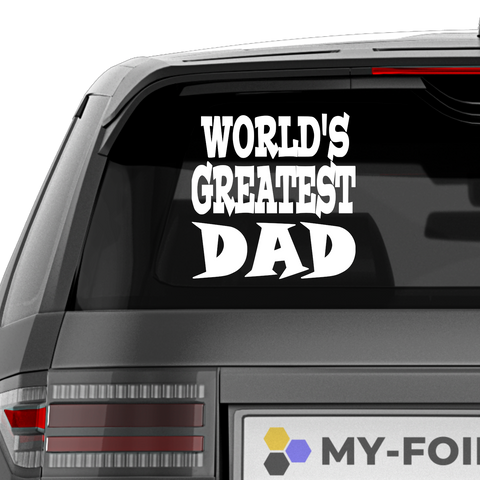 World greatest dad Aufkleber Nr 2 - Beispielansicht