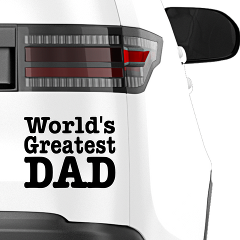 World greatest dad Aufkleber Nr 3 - Beispielansicht