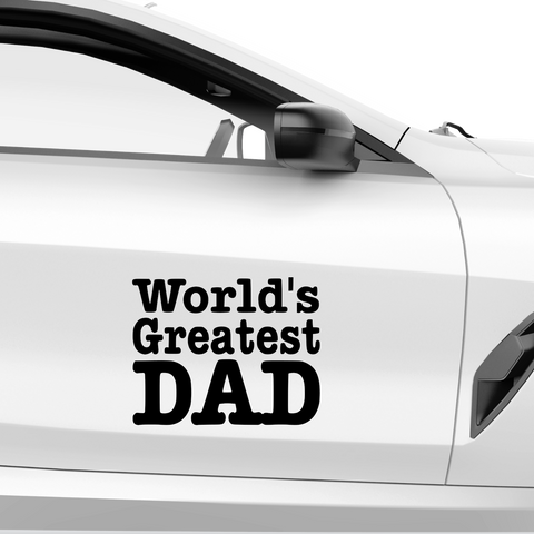 World greatest dad Aufkleber Nr 3 - Beispielansicht