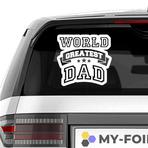 World greatest dad Aufkleber Nr 4 - Beispielansicht