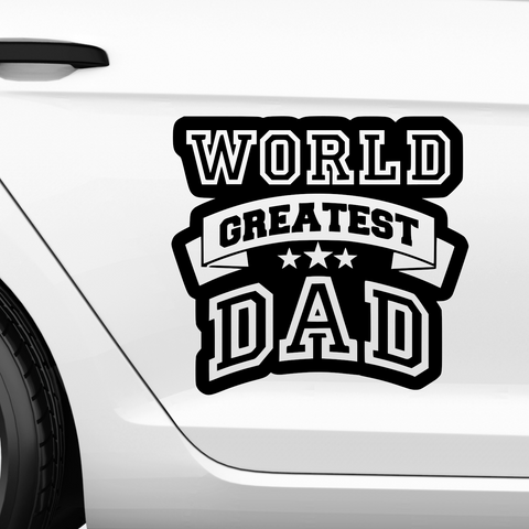 World greatest dad Aufkleber Nr 4 - Beispielansicht
