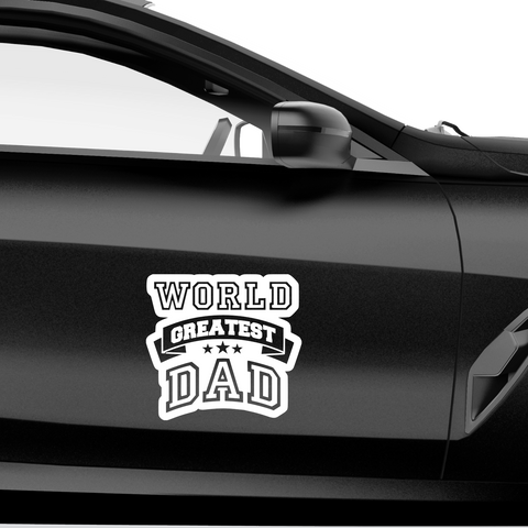 World greatest dad Aufkleber Nr 4 - Beispielansicht