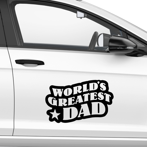 World greatest dad Aufkleber Nr 6 - Beispielansicht