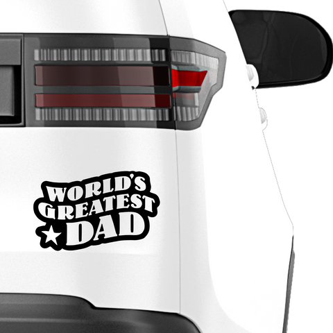 World greatest dad Aufkleber Nr 6 - Beispielansicht