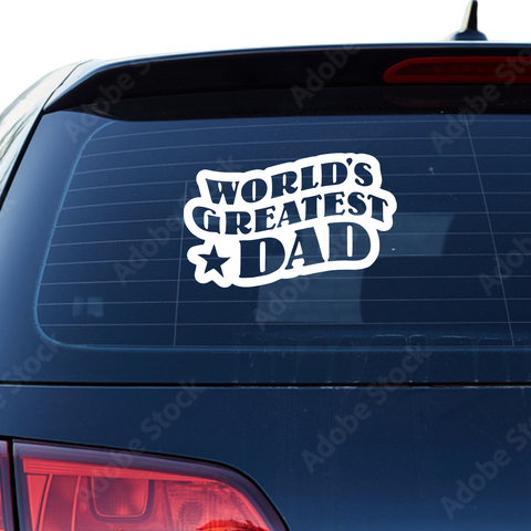 World greatest dad Aufkleber Nr 6 - Beispielansicht