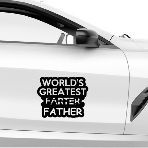 World greatest father Aufkleber - Beispielansicht