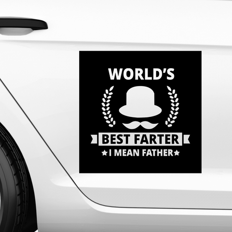 Worlds best farter i mean father Aufkleber Nr 1 - Beispielansicht