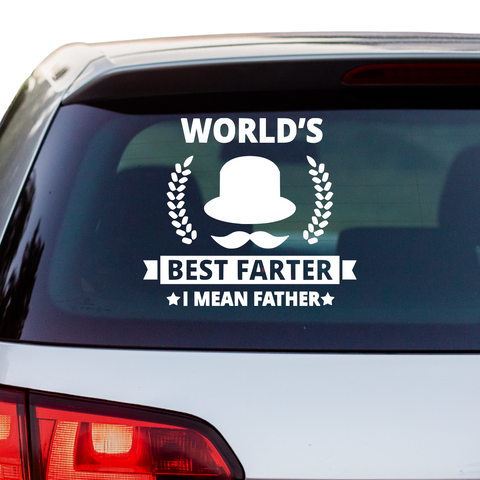 Worlds best farter i mean father Aufkleber Nr 2 - Beispielansicht