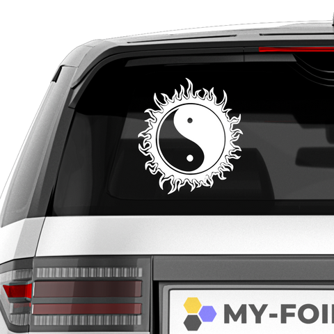 YingYang Feuer Aufkleber - Beispielansicht