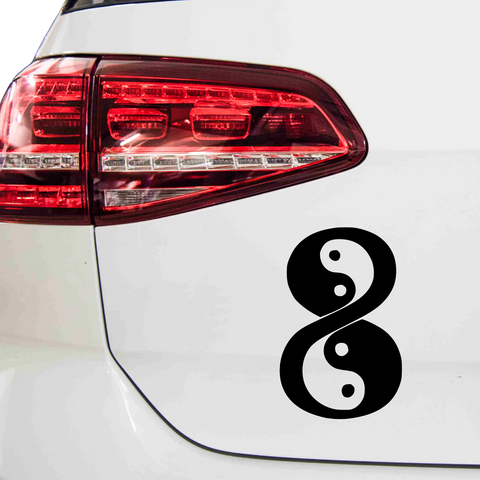 YingYang Forever Vertikal Aufkleber - Beispielansicht