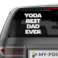 Yoda best dad ever Aufkleber Nr 3 - Beispielansicht