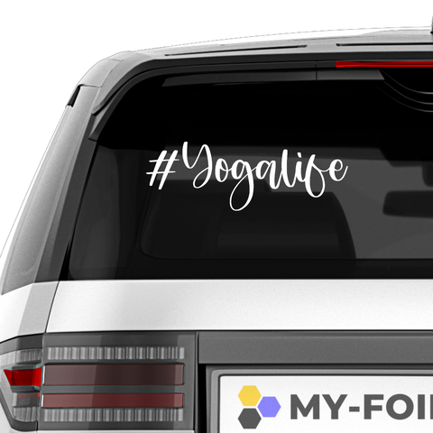 #Yogalife Aufkleber - Beispielansicht