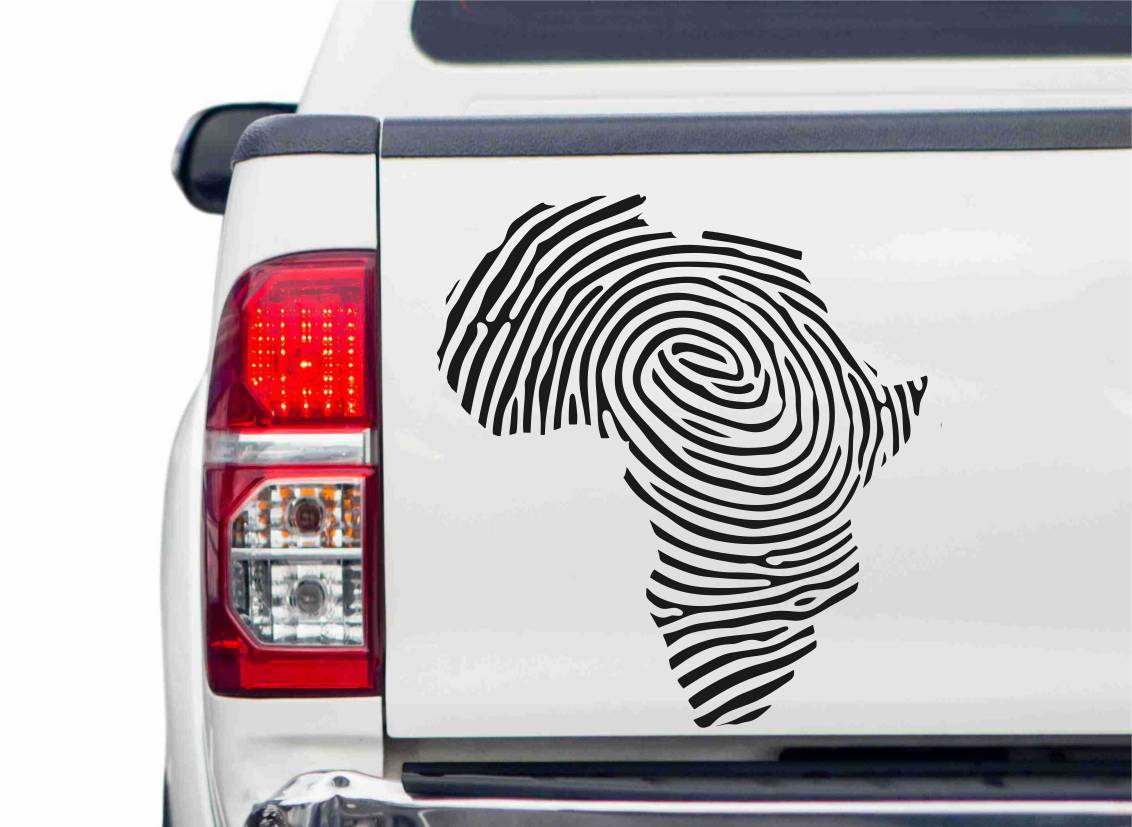Fingerabdruck Afrika Autoaufkleber
