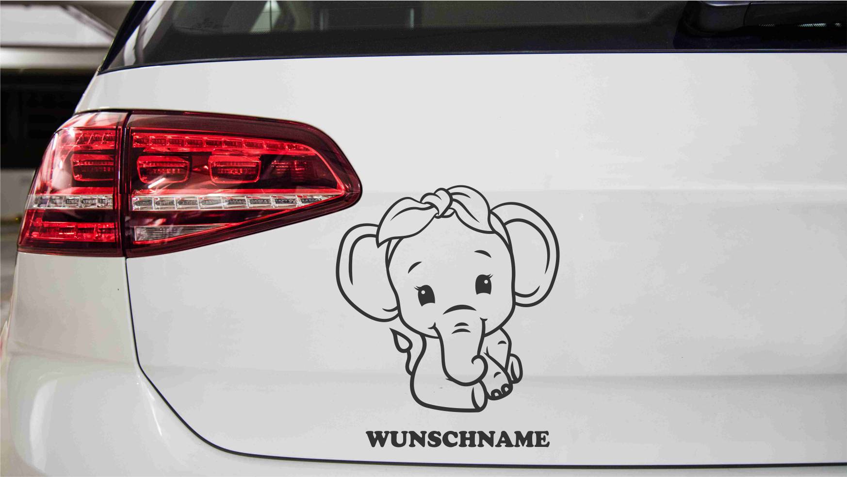 Süsser Elefant Baby on Board Autoaufkleber