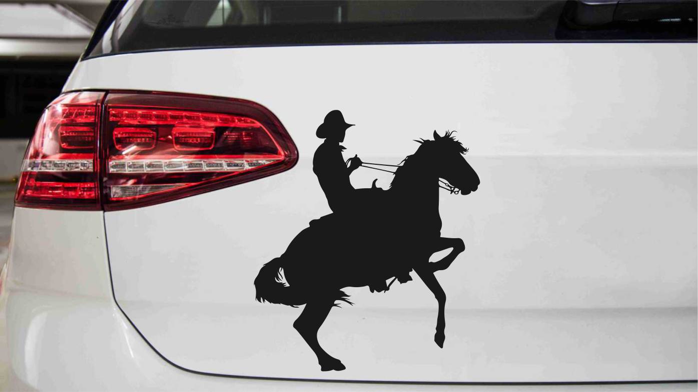 Cowboy Rodeo Autoaufkleber