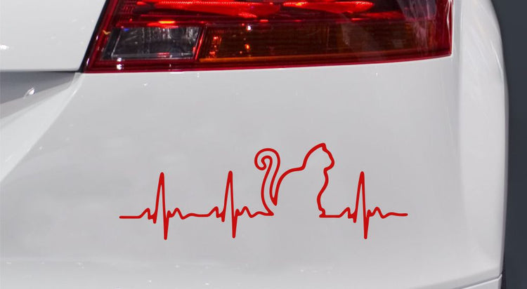 Autoaufkleber Focus MK4 Kombi Love Impuls Silhouette Herzschlag Sticke