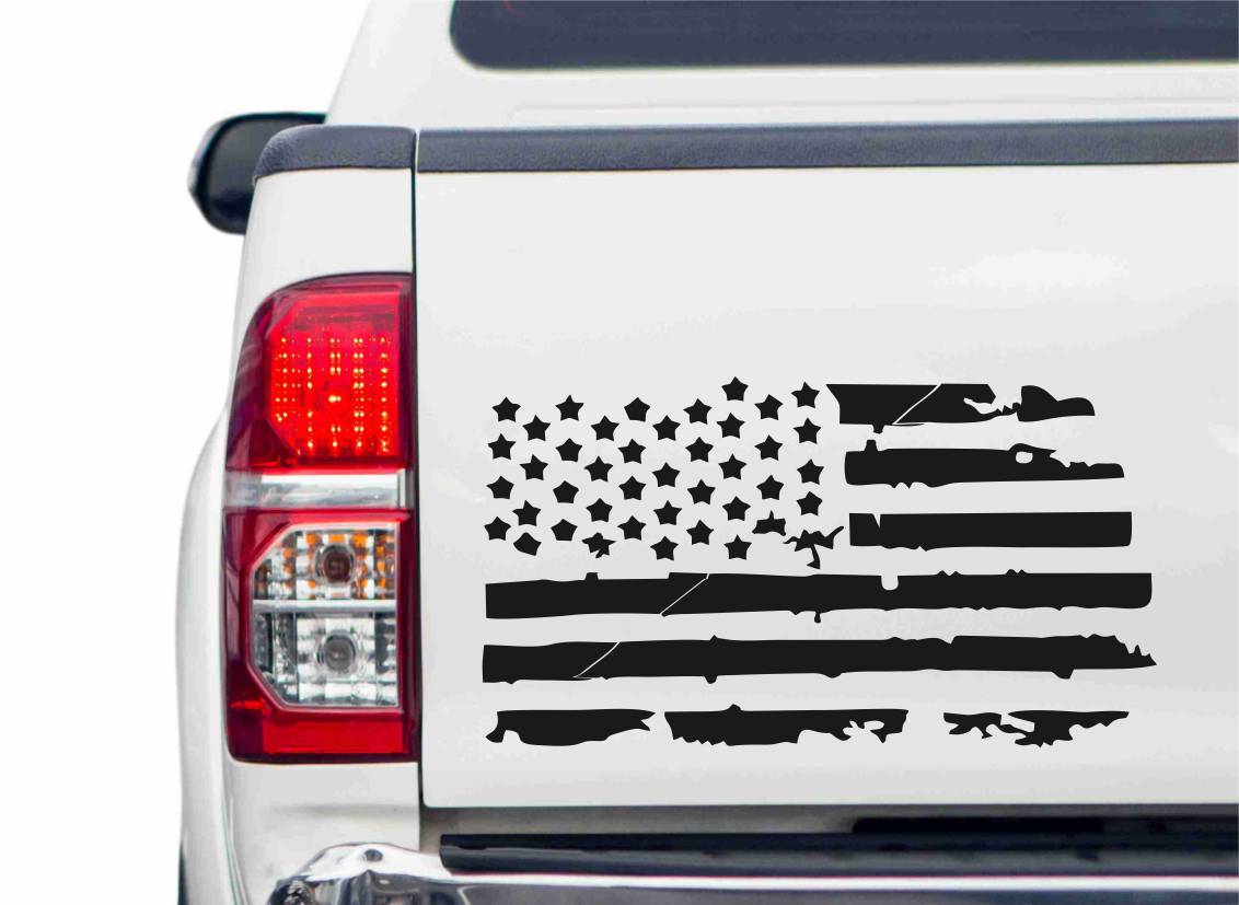USA Flagge Vintage Autoaufkleber