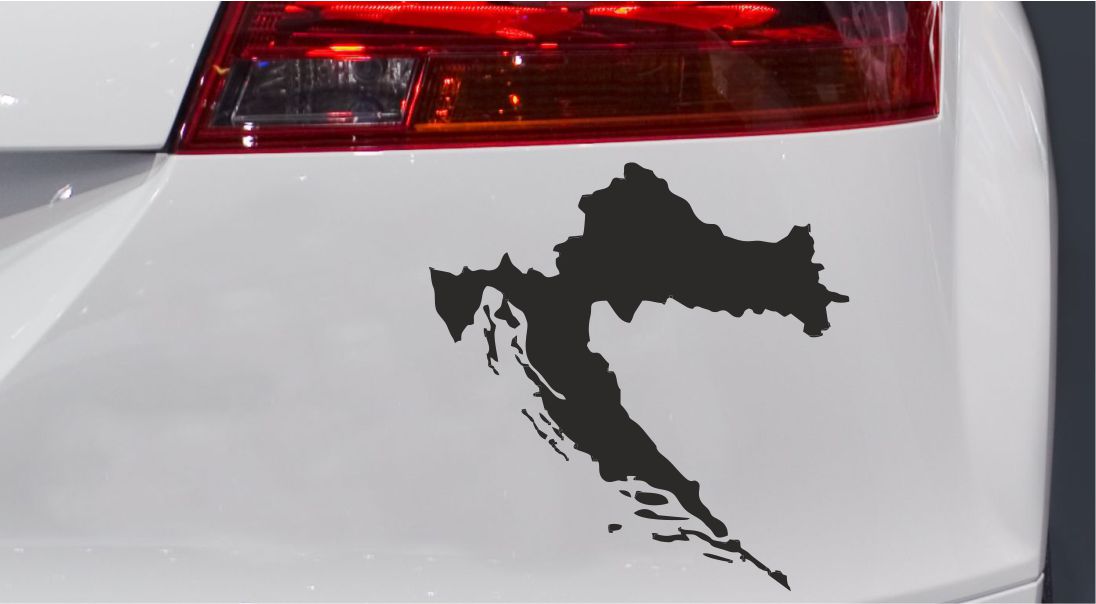 Kroatien Landkarte Autoaufkleber