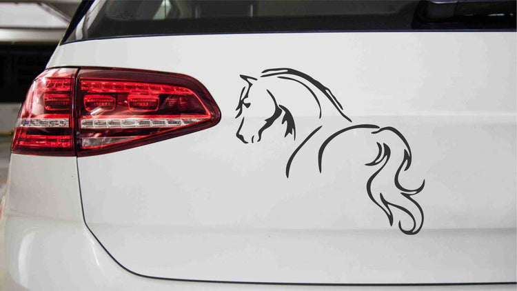 Wanfoou Autoaufkleber Autosticker Decal Aufkleber Sticker，Persönlichkeit  herrschsüchtig Pferd Auto Aufkleber Zwei Pferd Auto Aufkleber stilvoll