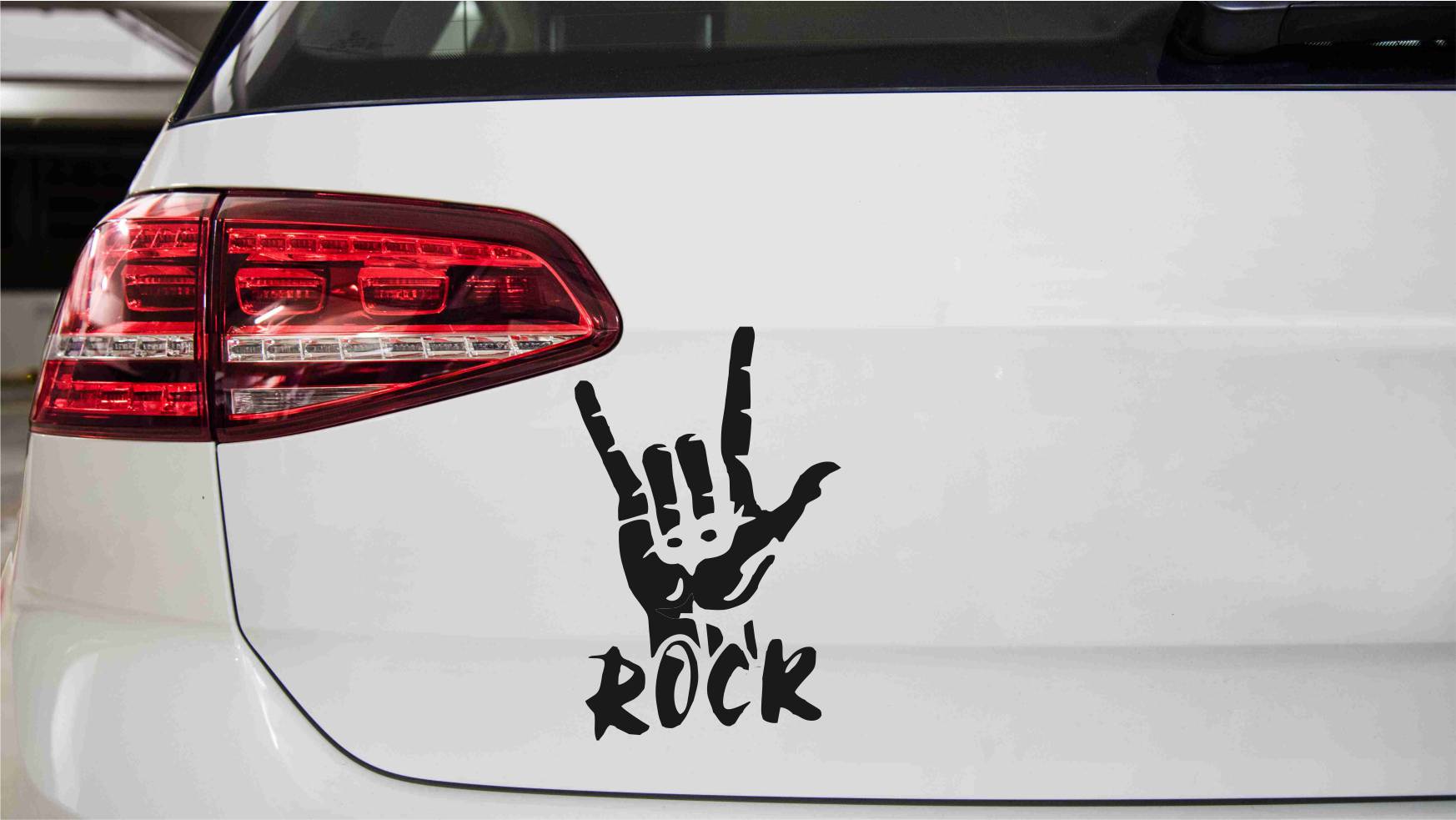 Rock n Roll Hand Autoaufkleber